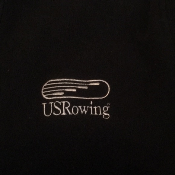 US Rowing Men’s Full-Zip Fleece Jacket, Black - Picture 2 of 4